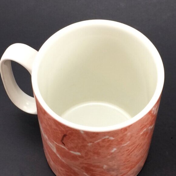 2 Vintage Siena Villeroy Boch Porcelain Tea Coffee Mugs Cups Salmon Orange - Picture 11 of 15